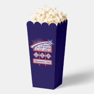 Personalized USA 250–Patriotic Retro Marquee Favour Box