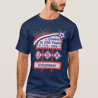 Personalized USA 250–Patriotic Retro Marquee T-Shirt