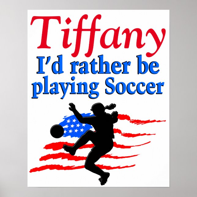 PERSONALIZED USA SOCCER PLAYER POSTER (Front)