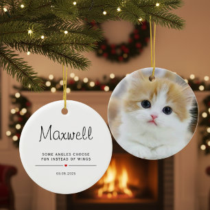 Personalized Using Pet's Photo & Name Ceramic Tree Decoration