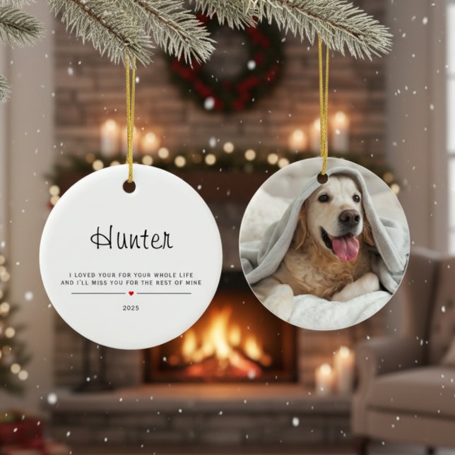 Personalized Using Pet's Photo & Name Ceramic Tree Decoration (Creator Uploaded)