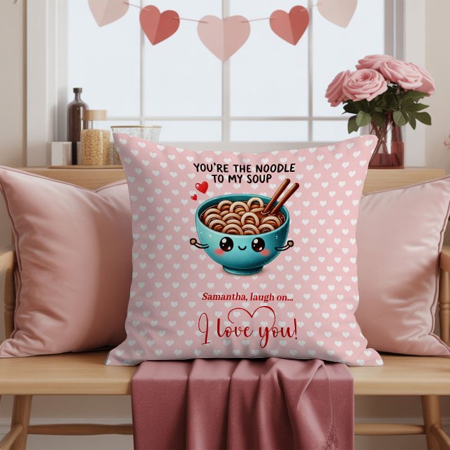 Personalized Valentine Day Pillow Funny Food (Personalized Valentine Day Pillow Funny Food)