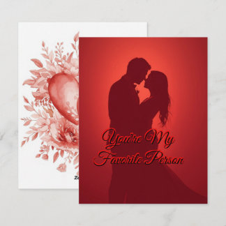 Personalized Valentine Gift for Wife or Husband Holiday Card