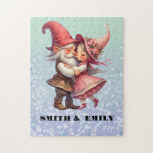 Personalized Valentine lovely couple Jigsaw Puzzle