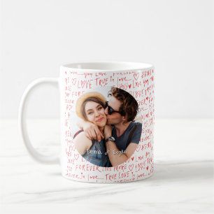 Personalized Valentine Photo Handwritten Love Coffee Mug