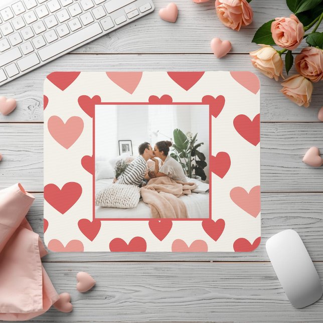 Personalized Valentine Photo Heart Mouse Pad (Creator Uploaded)