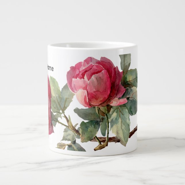 Personalized Valentine Rose Specialty Mug  (Front)