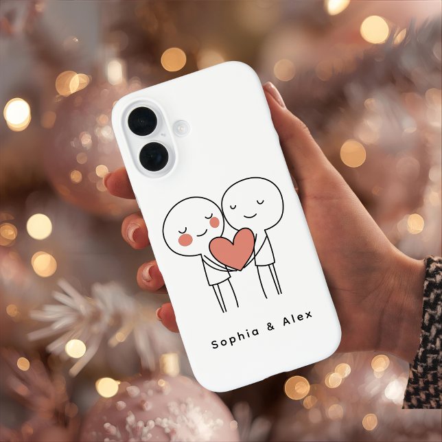 Personalized Valentine’s Couple Matching  Case-Mate iPhone Case (Creator Uploaded)