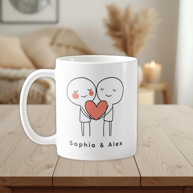Personalized Valentine’s Couple Matching  Coffee Mug (Creator Uploaded)