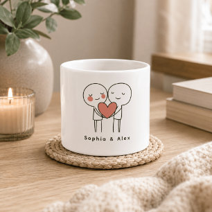 Personalized Valentine’s Couple Matching Espresso Cup