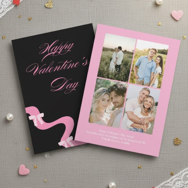 Personalized Valentine’s Day Card with Photo pink (Creator Uploaded)