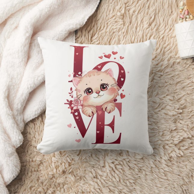 Personalized Valentine’s Day Love Throw Pillow (Blanket)