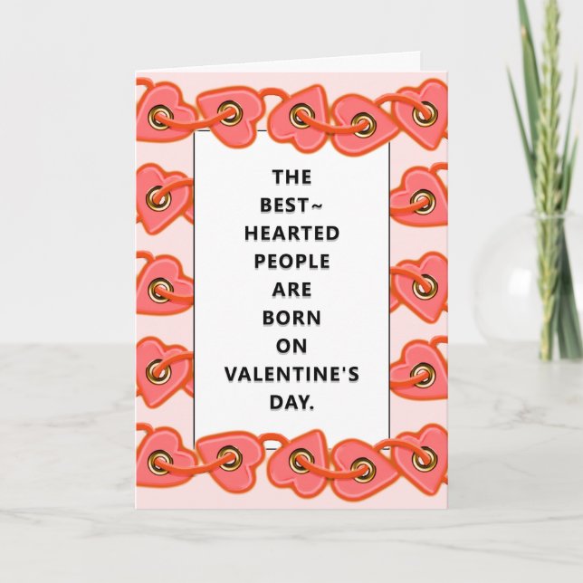 personalized Valentine's Day Birthday Card (Front)