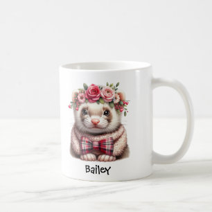 Personalized Valentine's Day Pet Ferret Coffee Mug