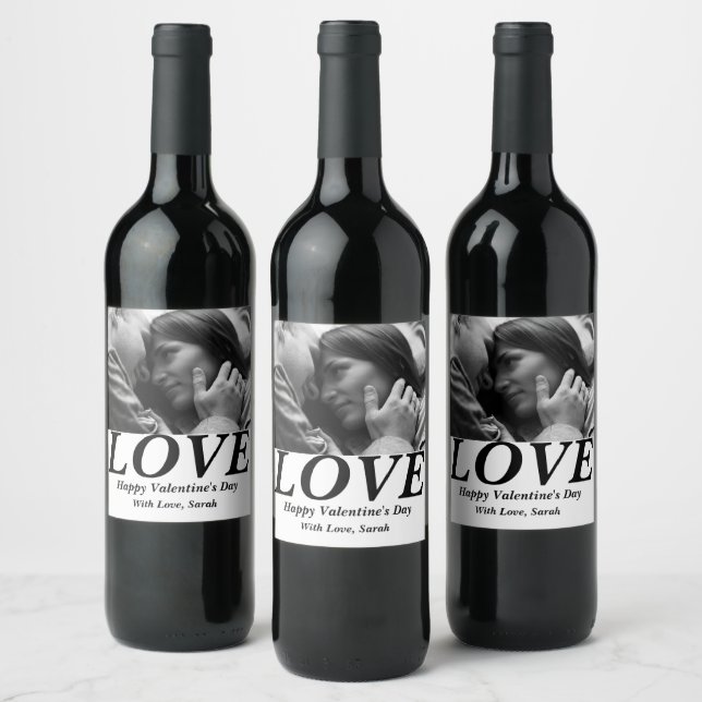 Personalized Valentine's Day Wine Label, Label (Bottles)