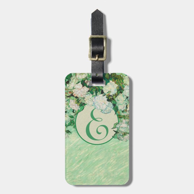 Personalized Van Gogh Roses Luggage Tag (Front Vertical)