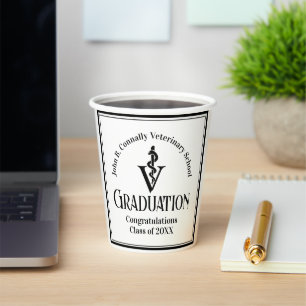 Personalized Veterinary School Graduation Party Paper Cups