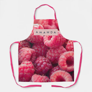 Personalized Vibrant Raspberry Bliss Pink Fruit Apron