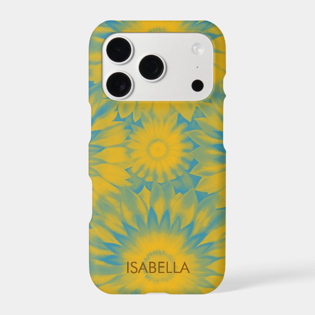 Personalized Vibrant Sunflower Tie-Dye Art (Back)