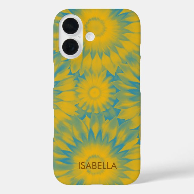 Personalized Vibrant Sunflower Tie-Dye Art Case-Mate iPhone Case (Back)