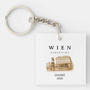 Personalized Vienna Albertina   Name & Year Key Ring