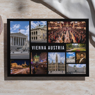Personalized Vienna Austria Photo Collage Postcard