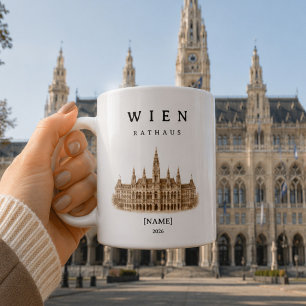 Personalized Vienna City Hall Mug   Name & Year 