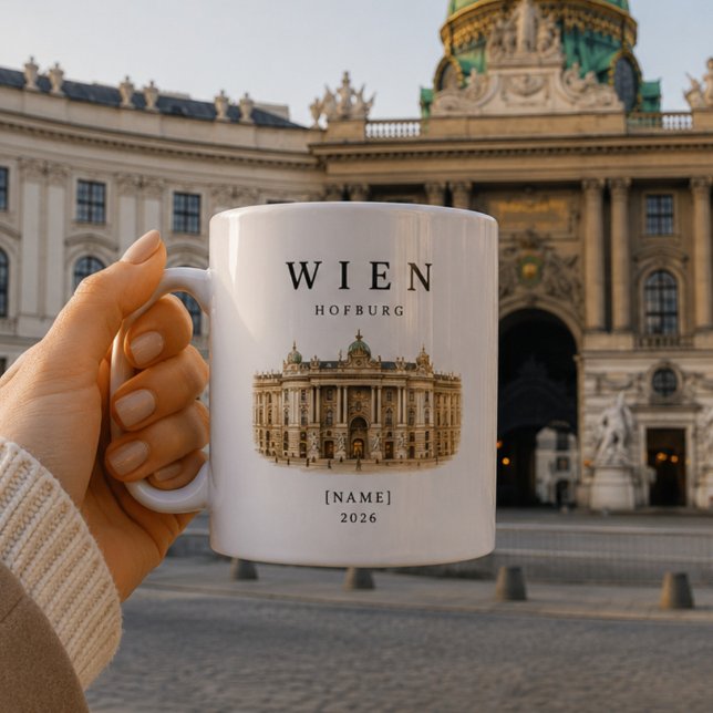 Personalized Vienna Hofburg Mug | Name & Year (Mach Wien zu deinem – mit deiner eigenen Hofburg-Tasse)