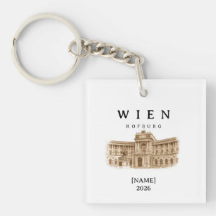 Personalized Vienna Hofburg   Name & Year Key Ring