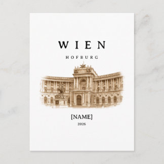Personalized Vienna Hofburg | Name & Year Postcard