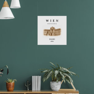Personalized Vienna Hofburg Name & Year Poster