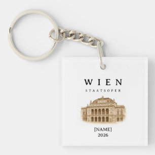Personalized Vienna State Opera   Name & Year Key Ring