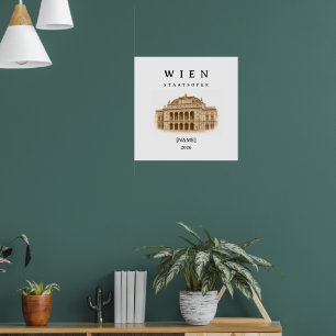 Personalized Vienna State Opera Name & Year Poster