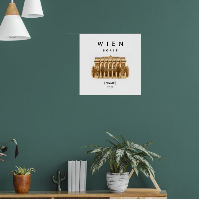 Personalized Vienna Stock Exchange | Name & Year Poster (Living Room 1)