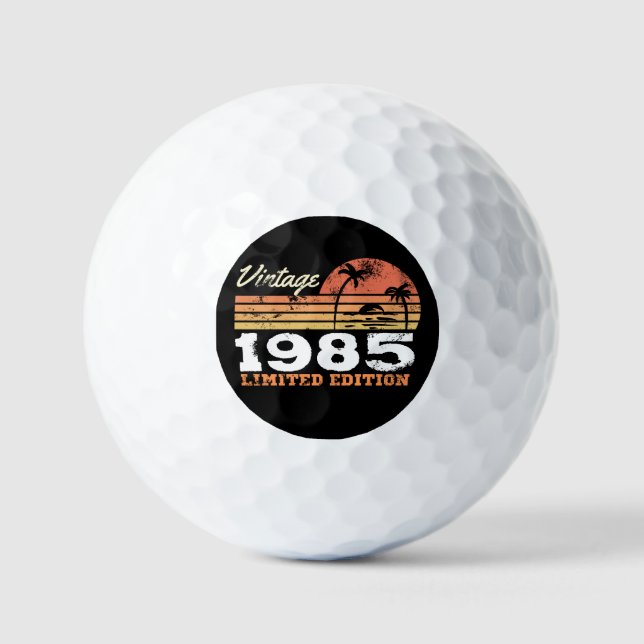 Personalized Vintage 1985 Limited Edition Golf Balls (Front)