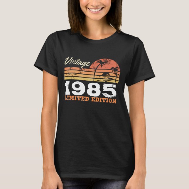 Personalized Vintage 1985 Limited Edition T-Shirt (Front)