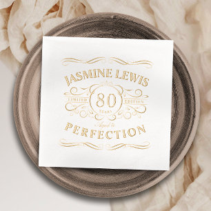 Personalized Vintage Aged To Perfection birthday Foil Napkins
