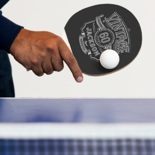 Personalized Vintage Aged To Perfection Birthday Ping Pong Paddle