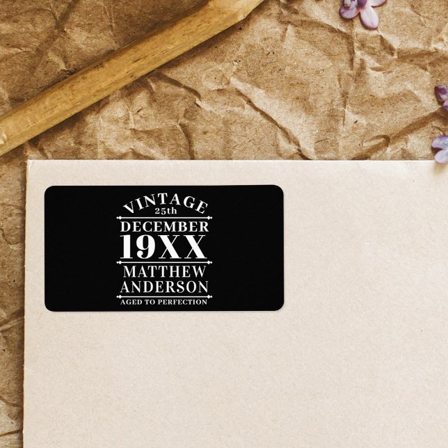 Personalized Vintage Aged to Perfection Label (Creator Uploaded)