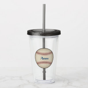 Personalized Vintage Baseball Acrylic Tumbler 