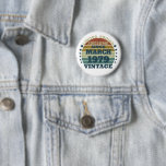 Personalized vintage birthday gift idea 6 cm round badge<br><div class="desc">You can add some originality to your wardrobe with this original 1979 vintage sunset retro-looking birthday design with awesome colors and typography font lettering, is a great gift idea for men, women, husband, wife girlfriend, and a boyfriend who will love this one-of-a-kind artwork. The best amazing and funny holiday present...</div>