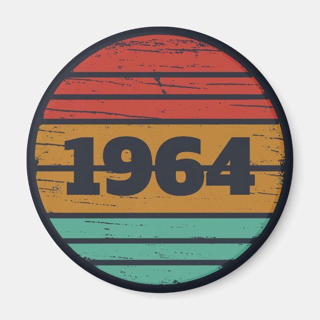 Personalized vintage birthday gift idea magnet (Front)