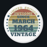 Personalized vintage birthday gift idea magnet<br><div class="desc">You can add some originality to your wardrobe collection with this vintage sunset graphic design with awesome typography font lettering, is a great gift idea for men, women, husbands, wife girlfriend, and a boyfriend who will love this one-of-a-kind artwork. The best amazing and funny holiday present for your happy birthday...</div>