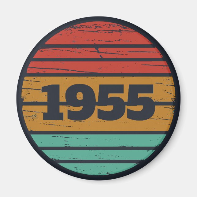 Personalized vintage birthday gift idea magnet (Front)