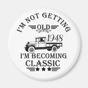 Personalized vintage birthday gift idea magnet