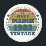Personalized vintage birthday gift idea magnet<br><div class="desc">You can add some originality to your wardrobe collection with this vintage sunset graphic design with awesome typography font lettering, is a great gift idea for men, women, husbands, wife girlfriend, and a boyfriend who will love this one-of-a-kind artwork. The best amazing and funny holiday present for your happy birthday...</div>