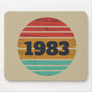 Personalized vintage birthday gift idea mouse mat