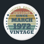 Personalized vintage birthday gift magnet<br><div class="desc">You can add some originality to your wardrobe collection with this vintage sunset graphic design with awesome typography font lettering, is a great gift idea for men, women, husbands, wife girlfriend, and a boyfriend who will love this one-of-a-kind artwork. The best amazing and funny holiday present for your happy birthday...</div>