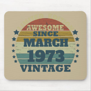 Personalized vintage birthday gift mouse mat