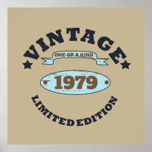 Personalized vintage birthday gift poster